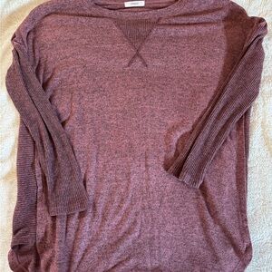 Cherish Heathered Mauve Knit Top